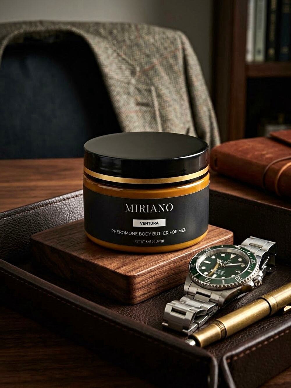MIRIANO Ventura Pheromone Body Butter Moisturizer for Men 4.41 oz / 125 g